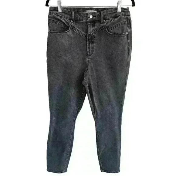 Good American Denim - GOOD AMERICAN Good Curve Straight Jeans Black High Waist Size 10/32